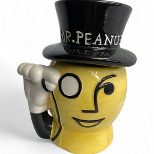 Mr. Peanut Cocktail Ceramic Cookie Jar Planters Peanuts